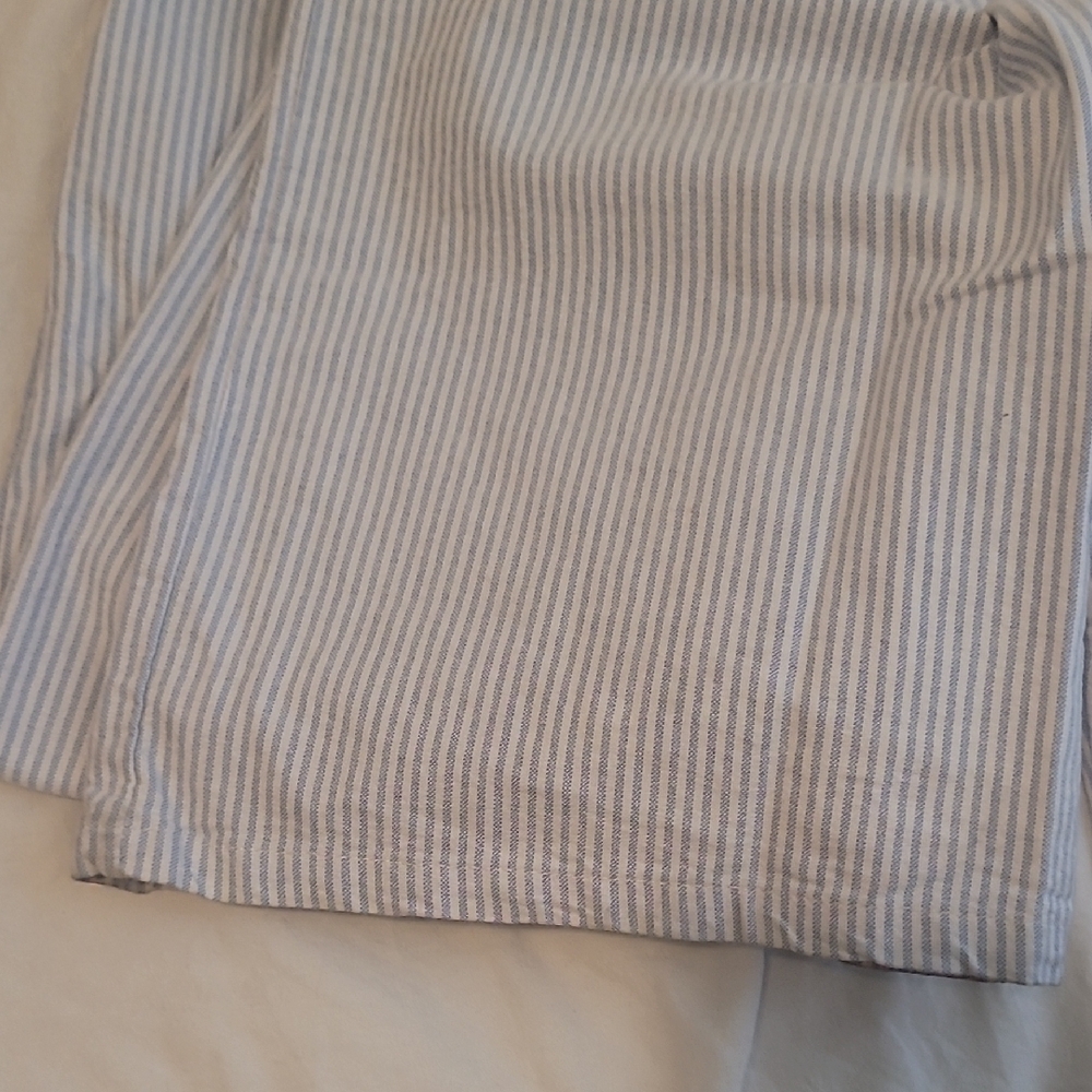Women's Light Blue Striped Drawstring Pants - Picture 5 of 5